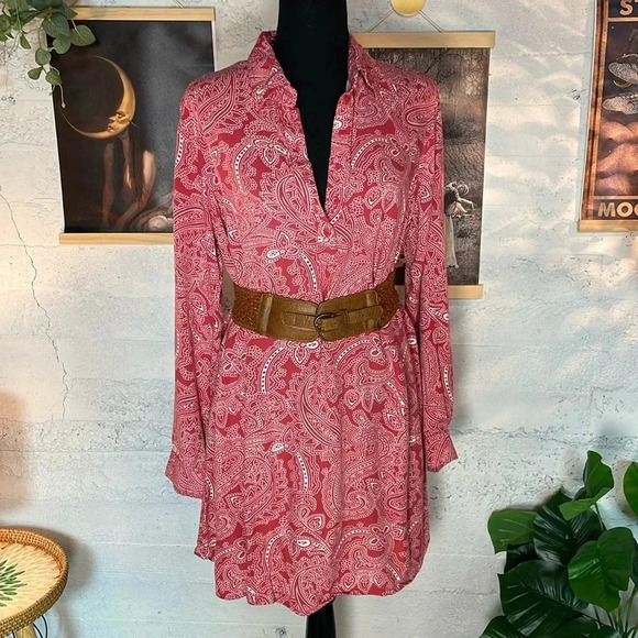 Bit & Bridle long Sleeve Tunic Shirt Dress Size Medium - Picture 1 of 8